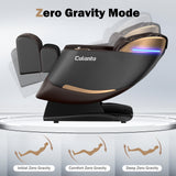 Massage Chair Full Body, Zero Gravity SL-Track Shiatsu Massage Recliner Chair with Body Scan, Airbags, Foot Rollers, Deep Yoga Stretch, Heating (U1-Brown)