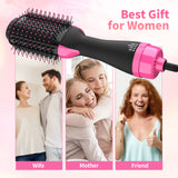 Foalom Hair Dryer Brush, Hair Dryer and Styler Volumizer, 4 in 1 Styling Tools Blow Dryer, Hair Straightener Brush for All Hair Types