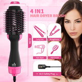 Foalom Hair Dryer Brush, Hair Dryer and Styler Volumizer, 4 in 1 Styling Tools Blow Dryer, Hair Straightener Brush for All Hair Types